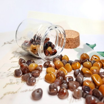 串珠系列-美國亞利桑那州彩虹木化石隨形珠套組A~L ~淨化驅邪的生命力量陪伴之石~