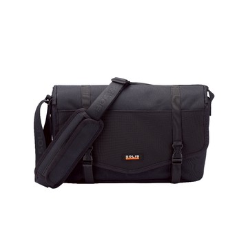 步行者系列 機車郵差包-經典黑-設有14吋筆電夾層