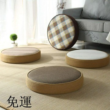 工廠現貨 免運 含發票 亞麻坐墩 懶人蒲團 傢用飄窗陽臺墊 打坐禪修墊子 日式客廳地上坐墊 日式榻榻米 蒲團墊 坐墊