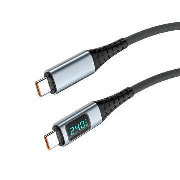 USB4數顯充電線240W快充線40G高速8K60Hz投屏線兼容雷電4全功能線【宜家良品百貨】