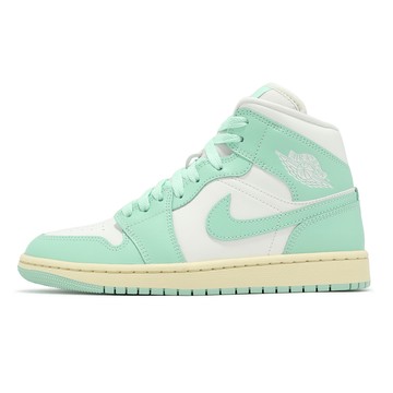 Nike 休閒鞋 Wmns Air Jordan 1 MID 女鞋 男鞋 藍 米白 中筒 AJ1  BQ6472-132