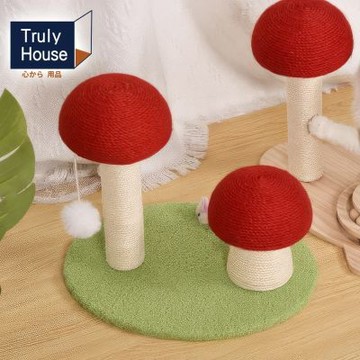 Truly House 蘑菇貓抓柱 貓抓架 貓抓板 貓咪玩具 不掉屑 毛孩 寵物玩具(兩款任選)