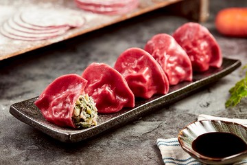 【123水餃】養生紅麴水餃