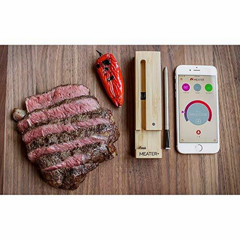 送関込 MEATER+ 長さ165フィート スマート ワイヤレス 肉用温度計 ...