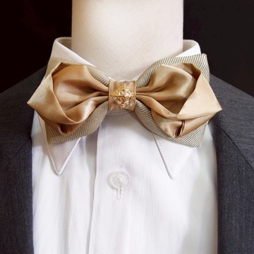 典雅金色領結 bow tie
