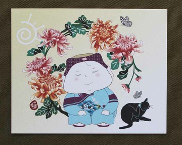 四季婆明信片菊花