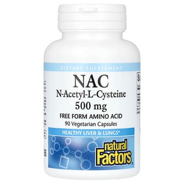 Natural Factors, NAC（N-乙醯-L-半胱氨酸）素食膠囊，500 毫克，90 粒裝