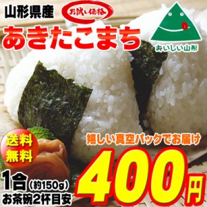 新米 米 お米 ポイント消化 あきたこまち 150g (1合) 玄米 令和5年度産 山形県産 送料無料 メール便 ゆうパケ