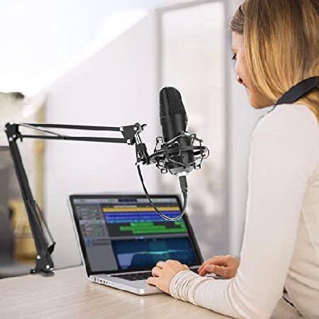 USB Microphone Kit 192KHZ 24BIT Plug ＆ Play MAONO AU-A04 USB Computer Cardioid Mic Podcast Condenser Microphone with Professional Sound C(並行輸入品)