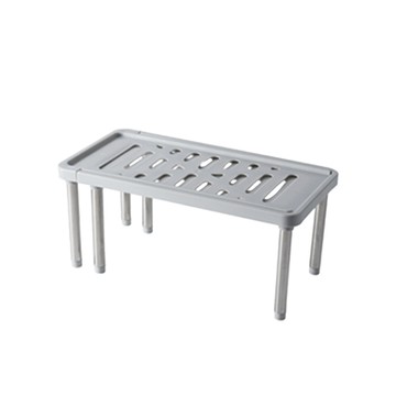 【梵特】伸縮式多用途桌上/櫥櫃/水槽下置物架/鞋架-多色可選灰色