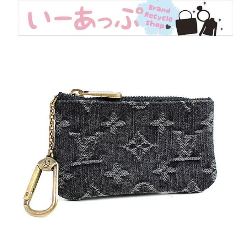 LOUIS VUITTON ルイヴィトン モノグラム デニム ポシェットクレ コインケース M95616 ブラック by