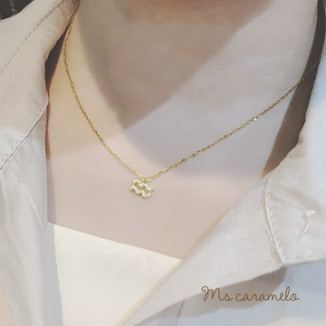 送禮物 現貨商品【焦糖小姐 Ms caramelo】2月水瓶座項鍊 星座項鍊(鋯石項鍊)