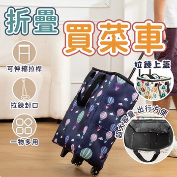 【當天出貨+電子發票】拉鍊上蓋菜籃車 買菜車 購物車 承重20kg 菜籃推車 折疊購物車 買菜拉車 買菜推車 拉桿購物車