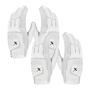 GearX The New 女性半羊皮雙手手套 2件組  21號  2套  白色