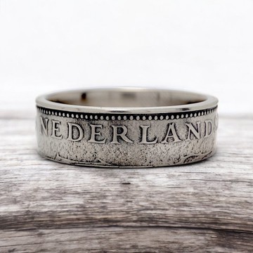 荷蘭硬幣戒指 男士, 復古戒指 荷蘭, 荷蘭戒指, 硬幣戒指