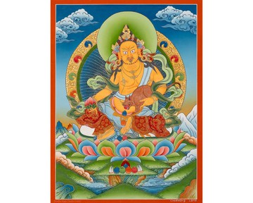 佛教財寶天王唐卡 | 財富之神