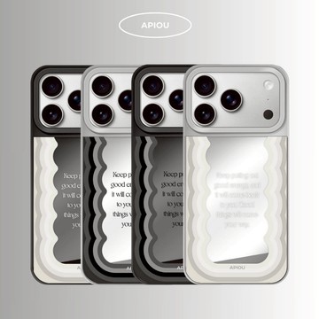 APIOU【Mirror Pro】波浪鏡系列 iPhone 鏡面磁吸 全包防摔保護殼 17/16/15/14/13 現貨