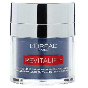 L'Oréal, Revitalift，擠壓型視黃醇煙醯胺晚霜，無香型，1.7 盎司（48 克）