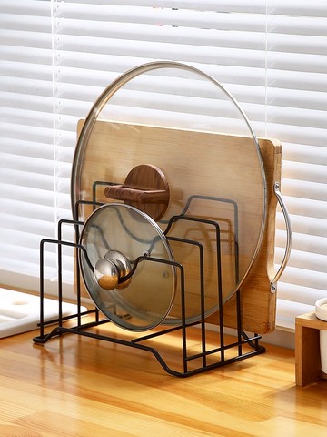 多功能鐵藝菜板架多層砧板架案板收納廚房置物架用品放鍋蓋的架子