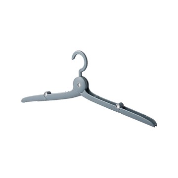 小麥購物 便攜摺疊衣架 橢圓 G541 53g  4個  藍灰色