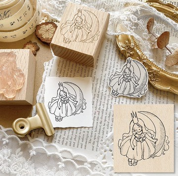 搖籃曲 木質手帳印章