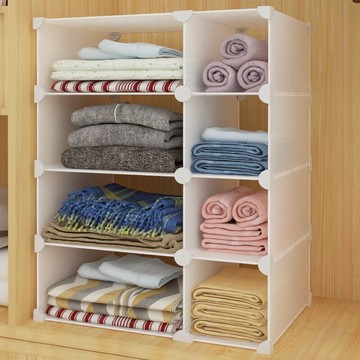 衣柜收納隔板塑料衣櫥隔層宿舍櫥柜分層置物架子整理神器免釘隔斷