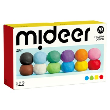 mideer 麥樂彩泥 12色  混和顏色  1kg  1套