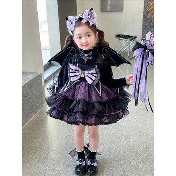 庫洛米洛麗塔女小童公主裙四季cos服卡通蓬蓬裙夏季迪士尼連衣裙