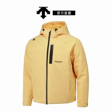 【DESCENTE】迪桑特 男士 訓練外套 連帽外套 (芥末黃)