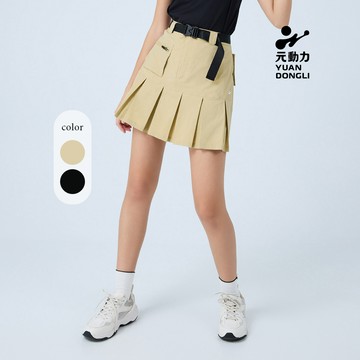 元動力 防走光棉質箱褶短褲裙(兩色；S-L)