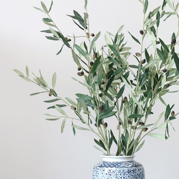 仿真綠植北歐ins風假花大號帶果橄欖枝網紅文藝客廳裝飾