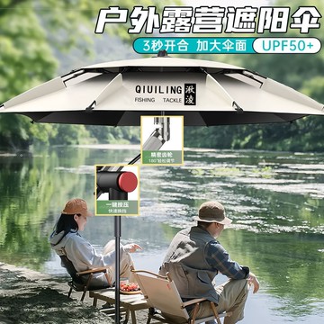 钓鱼遮阳伞新款露营钓伞加厚防晒户外摆摊垂钓防雨专用万向拐杖 pm6071