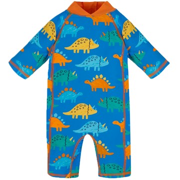 英國 JoJo Maman BeBe - 嬰幼兒/兒童連身式防曬泳裝-恐龍家族