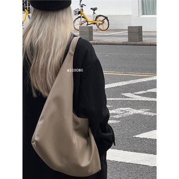 IOSONO韓版小眾簡約ins高級感慵懶托特包通勤百搭大容量單肩包