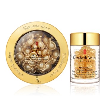 Elizabeth Arden 雅頓 超進化黃金導航膠囊(臉膠) 60顆-無盒版+(眼膠) 60顆