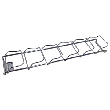 家而適 食用碗壁掛架 鋼綫纏繞粗 倒放雙排斜口設計  銀色  1組