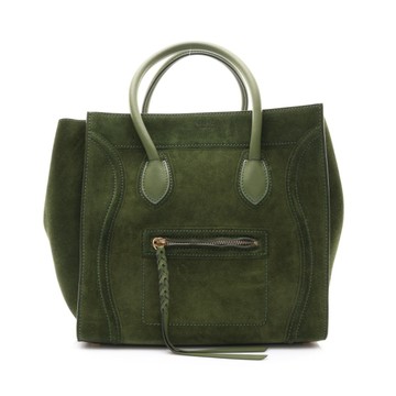 CELINE 賽琳 Phantom Luggage 手提包 綠色 麂皮 【二手名牌BRAND OFF】