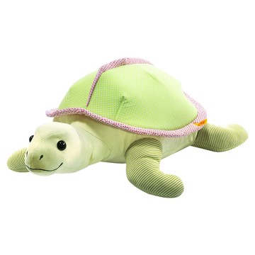 Steiff 德國金耳釦泰迪熊 嬰幼兒玩偶 烏龜  60cm  綠色  1個