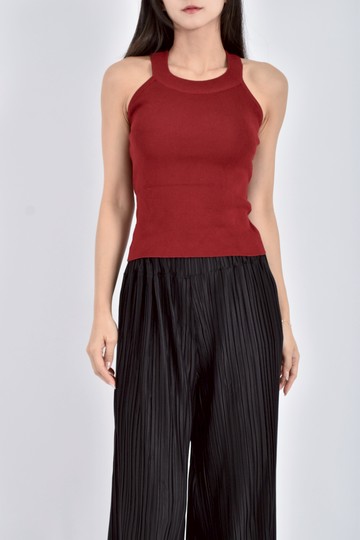 加購優惠(S) 質感無袖背心紅色上衣