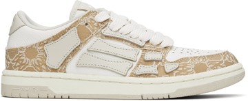 AMIRI 白色 & 驼色 MA Quad Skel Top Low 运动鞋