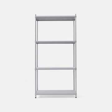 特力屋 菱形網烤漆四層架 寬90x深45x高177公分 清爽灰 霸王級荷重單層200公斤 書架 收納架 電器架 置物架