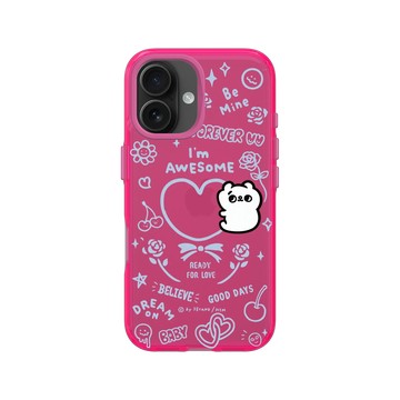 iPhone 16 Clear 粉漾桃 - 爽爽貓 Song Song Meow by SECOND - 準備好去愛了