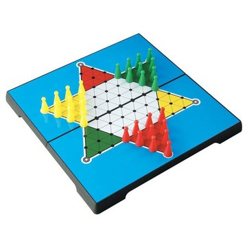 攜帶式磁鐵跳棋 每色6棋版本 掌上型跳棋 露營桌遊遊戲 車上可以玩的跳棋