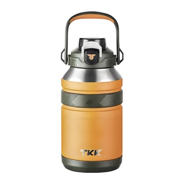 TKK 攀峰可揹可提大容量保溫壺  獅橙  1個  1.5L