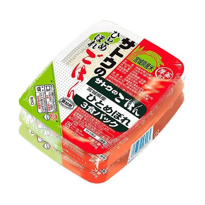 サトウ食品 サトウのごはん 宮城県産ひとめぼれ 3食セット (200g×3食)×12個入｜ 送料無料