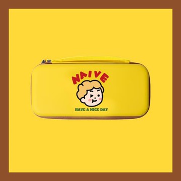 和風貓飯黃色小人switch收納包盒保護套卡槽oled任天堂防摔手拿