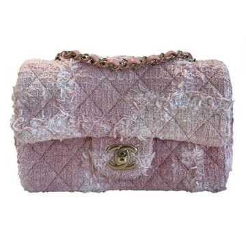 CHANEL 毛呢COCO 20CM 粉色 全新展示品