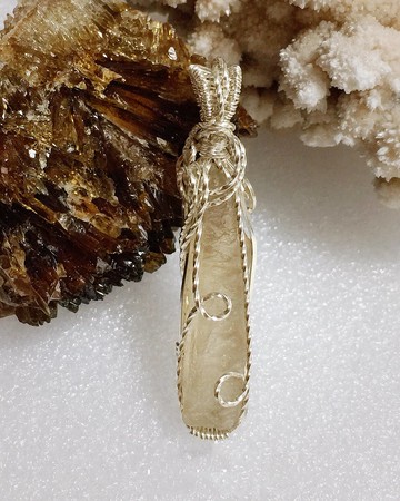 金屬線編織 涅槃水晶原礦項錬墜飾