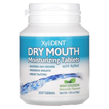 XyliDENT, 口乾，木糖醇保濕片，冬青味，100 片，1.76 盎司（50 克）
