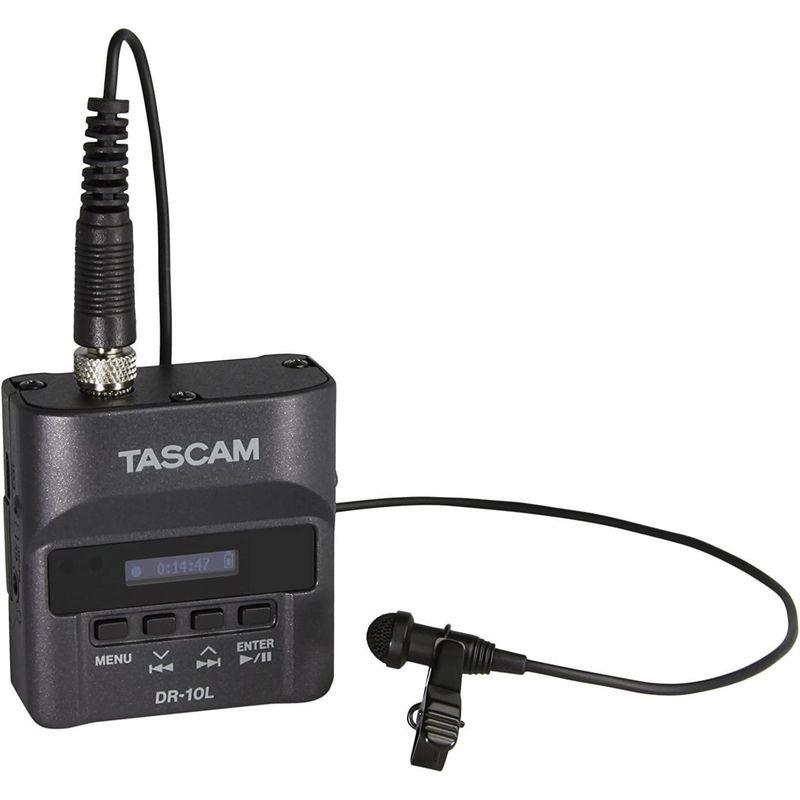 TASCAM(タスカム) DR-10L ピンマイクレコーダー 黒 音声収録 インターネット配信 ポッドキャスト 動画撮影 V